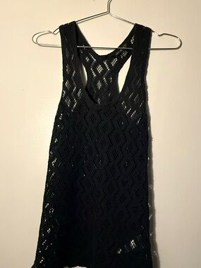 Banana Republic Black Crochet Racerback Tank